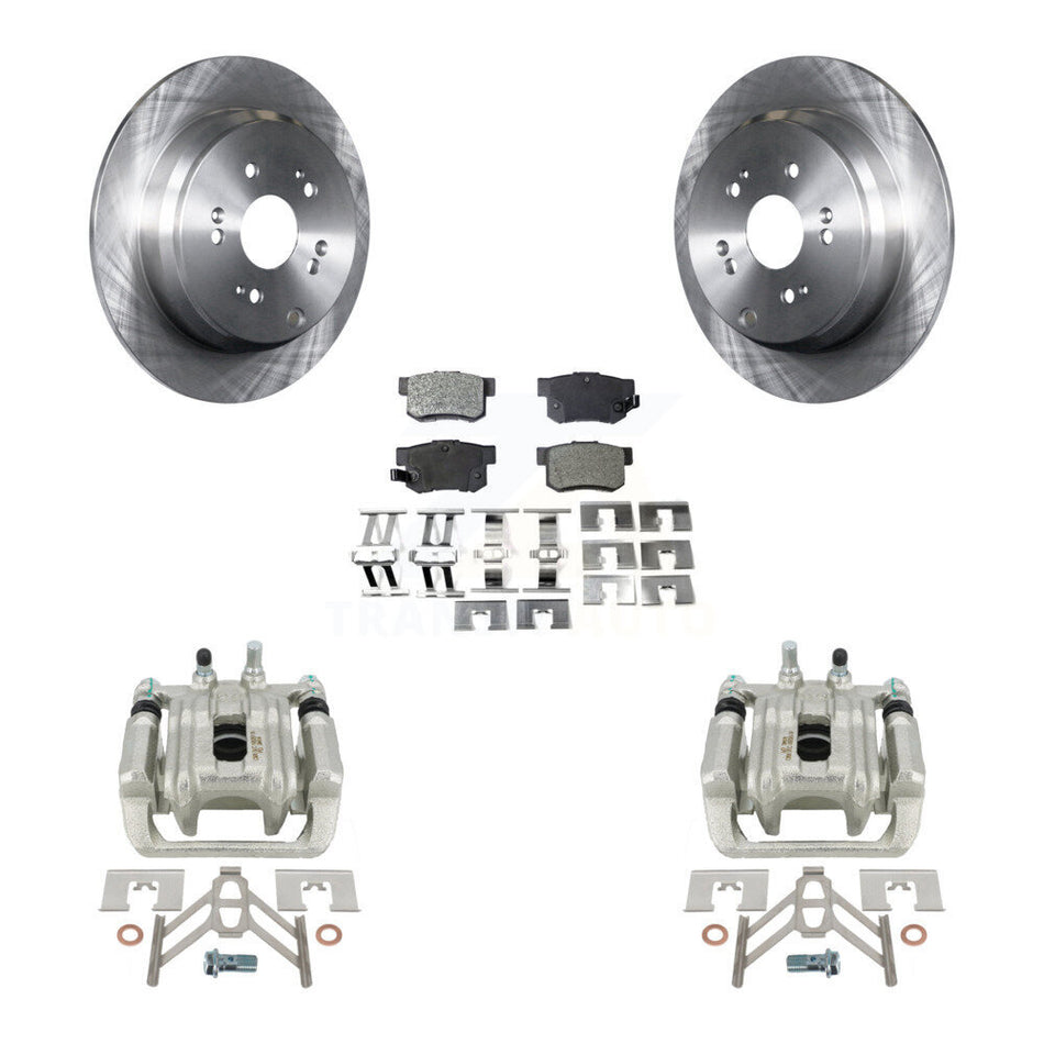 Rear Disc Brake Caliper Rotors And Semi-Metallic Pads Kit For Acura RDX KC8-100518P