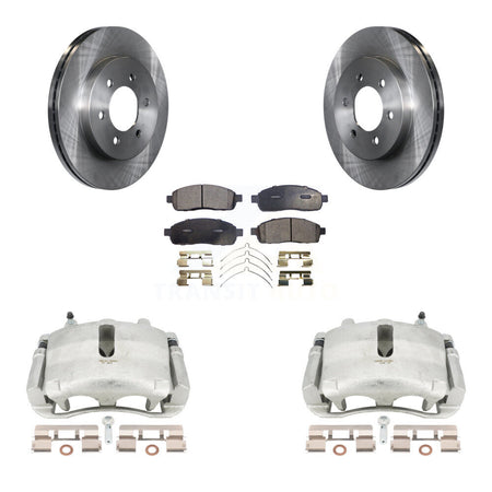 Front Disc Brake Caliper Rotors And Ceramic Pads Kit For Ford F-150 Lincoln Mark LT With 6 Lug Wheels 4WD KC8-100518T by Transit Auto