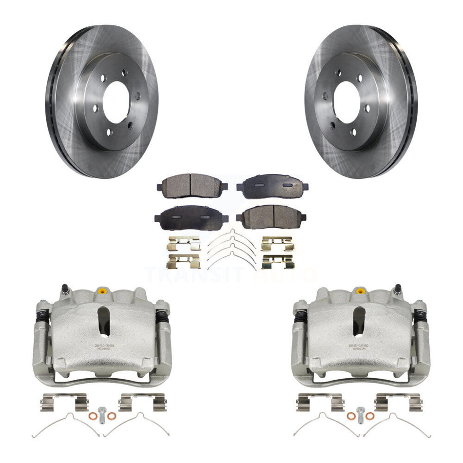 Front Disc Brake Caliper Rotors And Ceramic Pads Kit For Ford F-150 Lincoln Mark LT With 6 Lug Wheels 4WD KC8-100518T