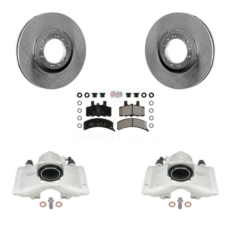 Front Disc Brake Caliper Rotors And Semi-Metallic Pads Kit For Cadillac DeVille Fleetwood 60 Special Commercial Chassis With Heavy Duty Brakes KC8-100520N by Transit Auto