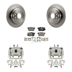 Rear Disc Brake Caliper Rotors And Semi-Metallic Pads Kit For 2010-2011 Honda Accord Crosstour KC8-100520P