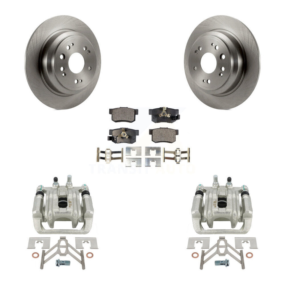 Rear Disc Brake Caliper Rotors And Semi-Metallic Pads Kit For 2010-2011 Honda Accord Crosstour KC8-100520P