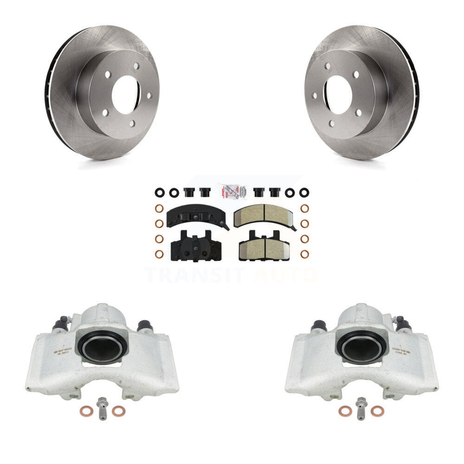 Front Disc Brake Caliper Rotors And Semi-Metallic Pads Kit For 1990-2002 Chevrolet Astro GMC Safari AWD KC8-100521N