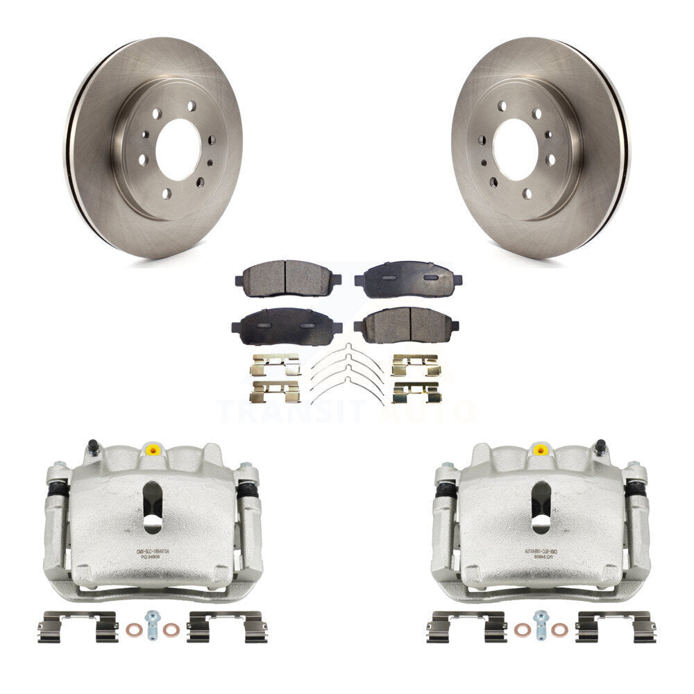 Front Disc Brake Caliper Rotor And Ceramic Pad Kit For 2009 Ford F-150 With 6 Lug Wheels KC8-100521T