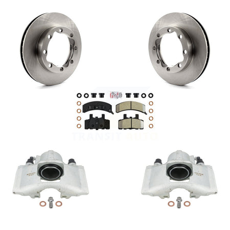 Front Disc Brake Caliper Rotors And Semi-Metallic Pads Kit For 1994 K1500 Suburban Chevrolet GMC With 8 Lug Wheels GAS engine KC8-100523N by Transit Auto