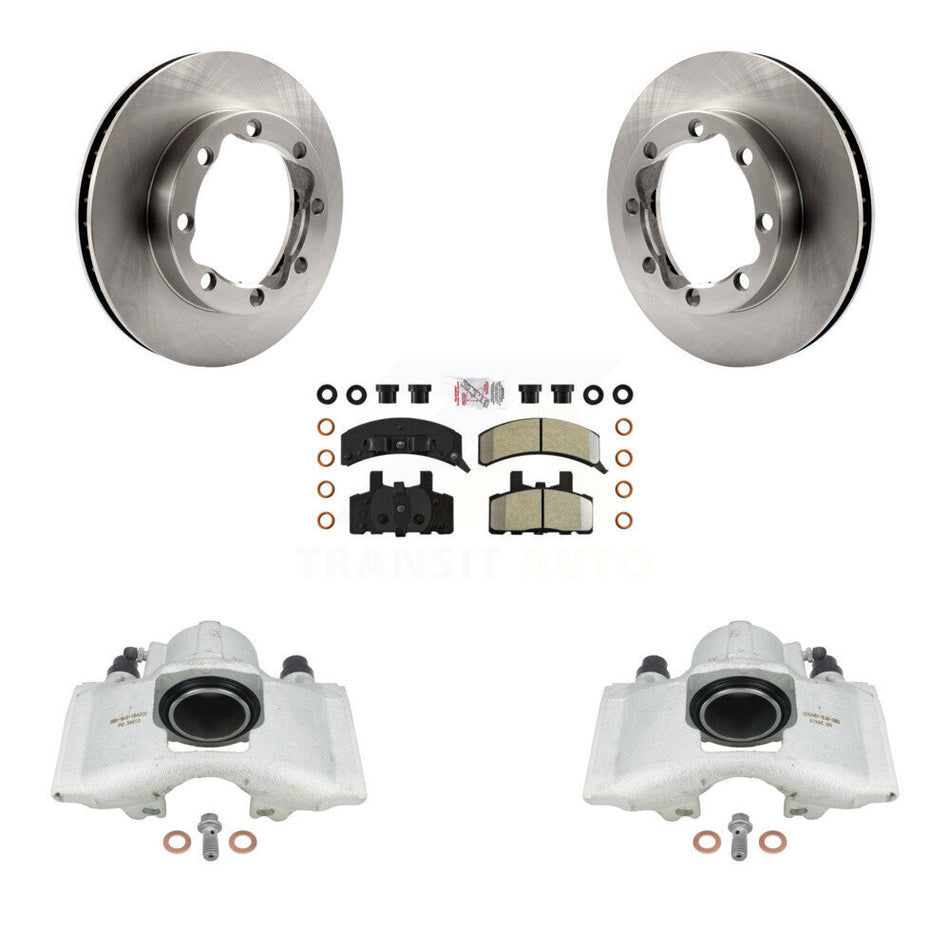Front Disc Brake Caliper Rotors And Semi-Metallic Pads Kit For 1994 K1500 Suburban Chevrolet GMC With 8 Lug Wheels GAS engine KC8-100523N
