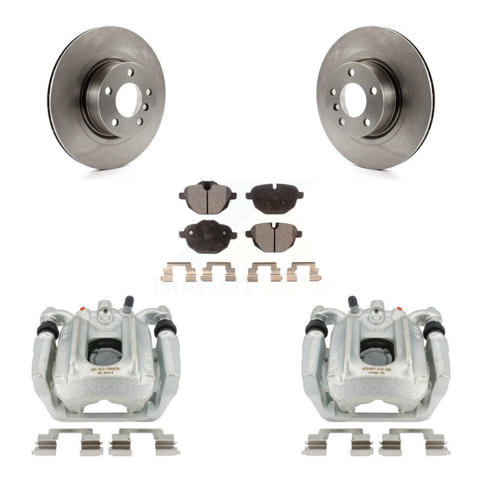 Rear Disc Brake Caliper Rotors And Semi-Metallic Pads Kit For BMW X3 X4 KC8-100523P