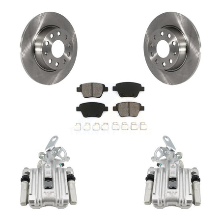 Rear Disc Brake Caliper Rotor And Semi-Metallic Pad Kit For Volkswagen Jetta Beetle Golf KC8-100523S