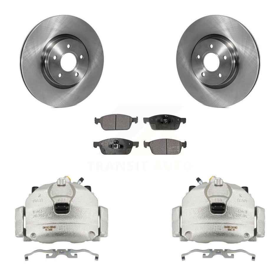 Front Brake Caliper Rotors & Ceramic Pad Kit For Ford Escape Transit Connect Lincoln MKC KC8-100523T