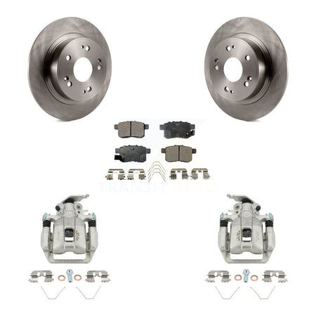 Rear Disc Brake Caliper Rotors And Semi-Metallic Pads Kit For Honda Accord KC8-100524P