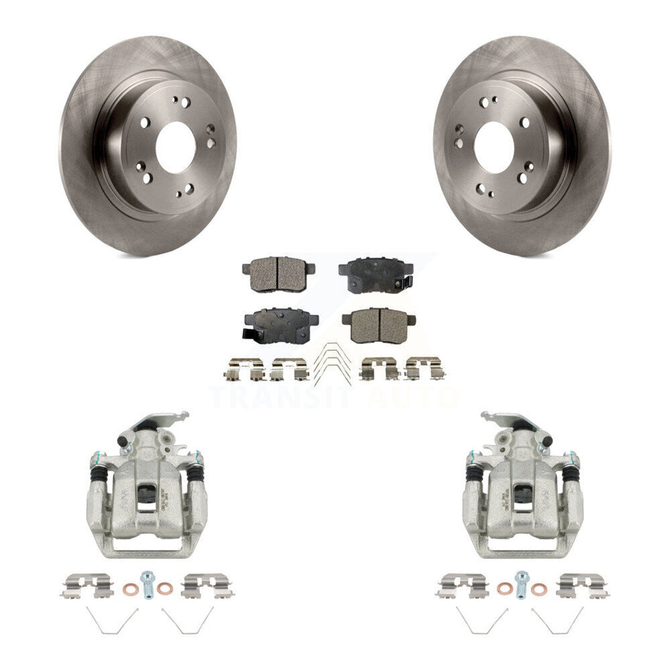 Rear Disc Brake Caliper Rotors And Semi-Metallic Pads Kit For Honda Accord KC8-100524P