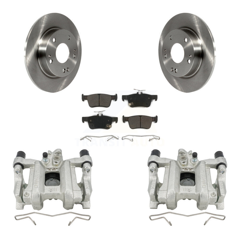 Rear Disc Brake Caliper Rotors And Semi-Metallic Pads Kit For Honda Civic KC8-100525P