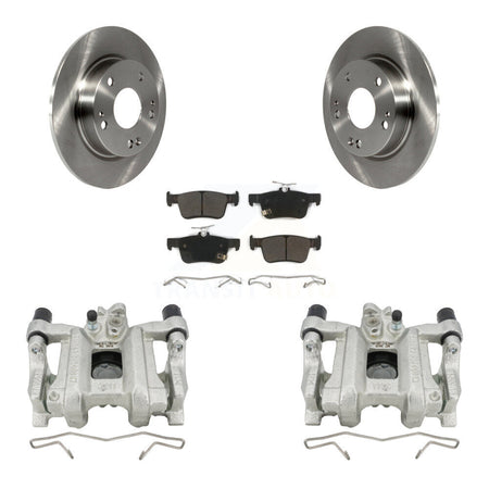 Rear Disc Brake Caliper Rotors And Semi-Metallic Pads Kit For Honda Civic KC8-100525P