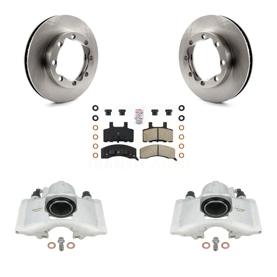 Front Disc Brake Caliper Rotors And Semi-Metallic Pads Kit For Chevrolet K1500 Suburban K2500 GMC With 8 Lug Wheels KC8-100526N