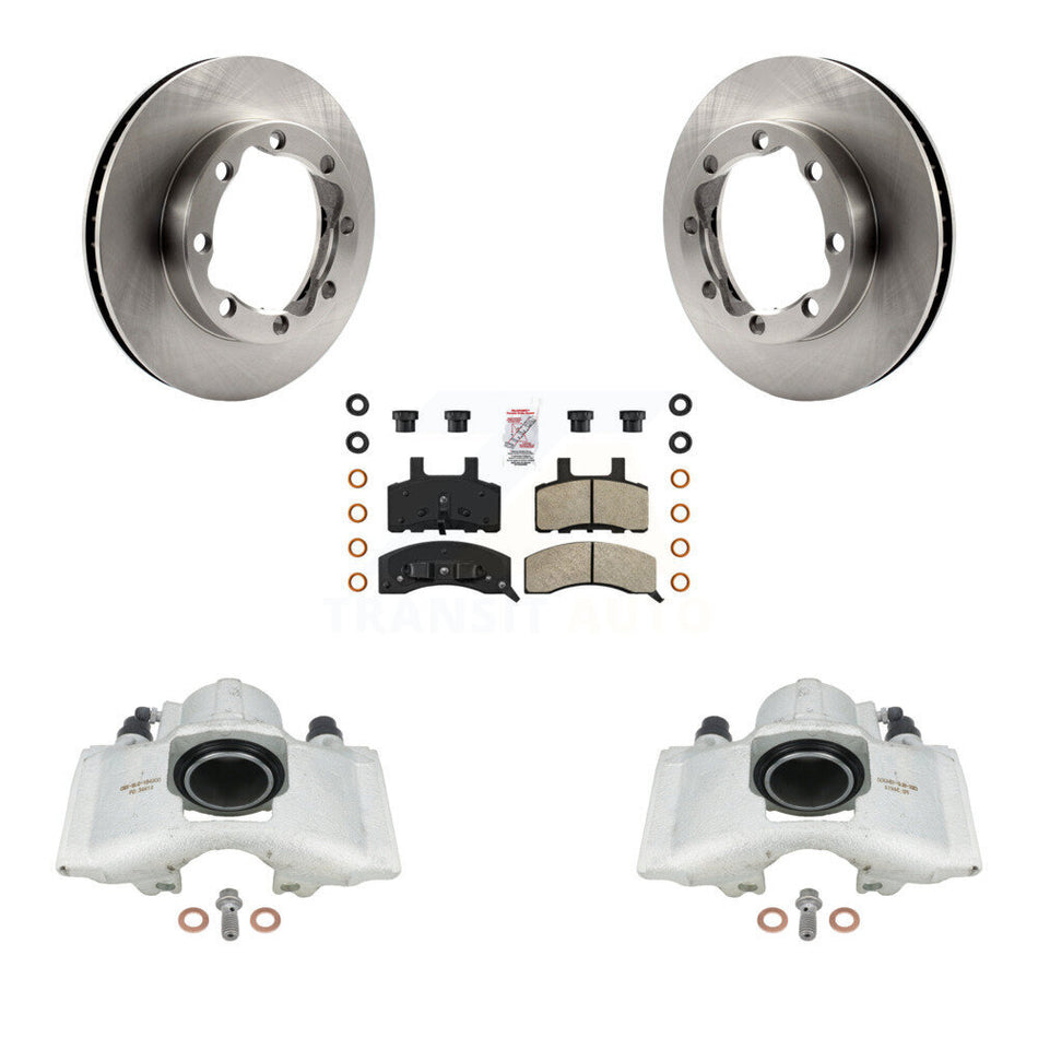 Front Disc Brake Caliper Rotors And Semi-Metallic Pads Kit For Chevrolet K1500 Suburban K2500 GMC With 8 Lug Wheels KC8-100526N