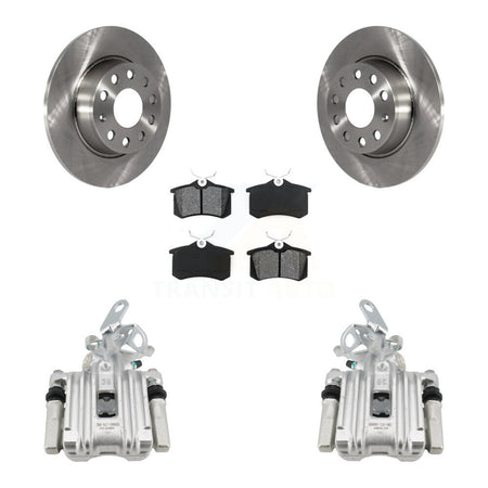 Rear Disc Brake Caliper Rotors Semi-Metallic Pad Kit For 2010-2013 Audi A3 DIESEL engine KC8-100528S