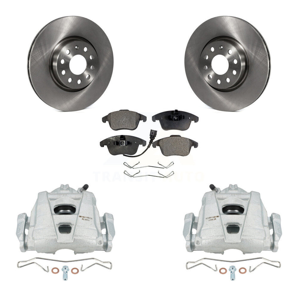 Front Disc Brake Caliper Rotors And Ceramic Pads Kit For Volkswagen Passat Tiguan Audi Q3 Quattro Limited KC8-100528T