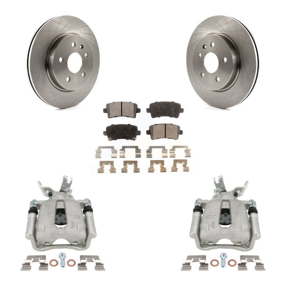 Rear Disc Brake Caliper Rotors And Semi-Metallic Pads Kit For Chevrolet Malibu Limited KC8-100529P