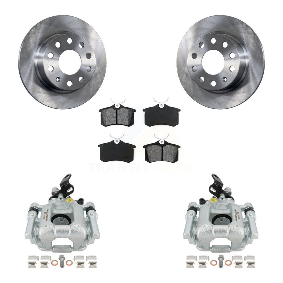 Rear Disc Brake Caliper Rotors And Semi-Metallic Pads Kit For 2010 Audi A3 GAS engine With 253mm Diameter Rotor KC8-100529S