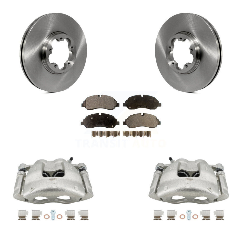 Front Brake Caliper Rotor & Ceramic Pad Kit For Ford Transit-250 Transit-150 Transit-350 KC8-100529T