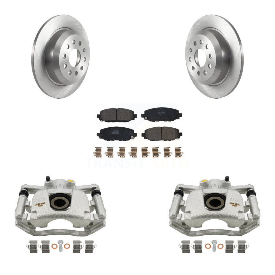 Rear Disc Brake Caliper Rotors And Semi-Metallic Pads Kit For 2018-2021 Jeep Wrangler Rubicon With Heavy Duty Brakes Code BR2 & BR6 KC8-100530P