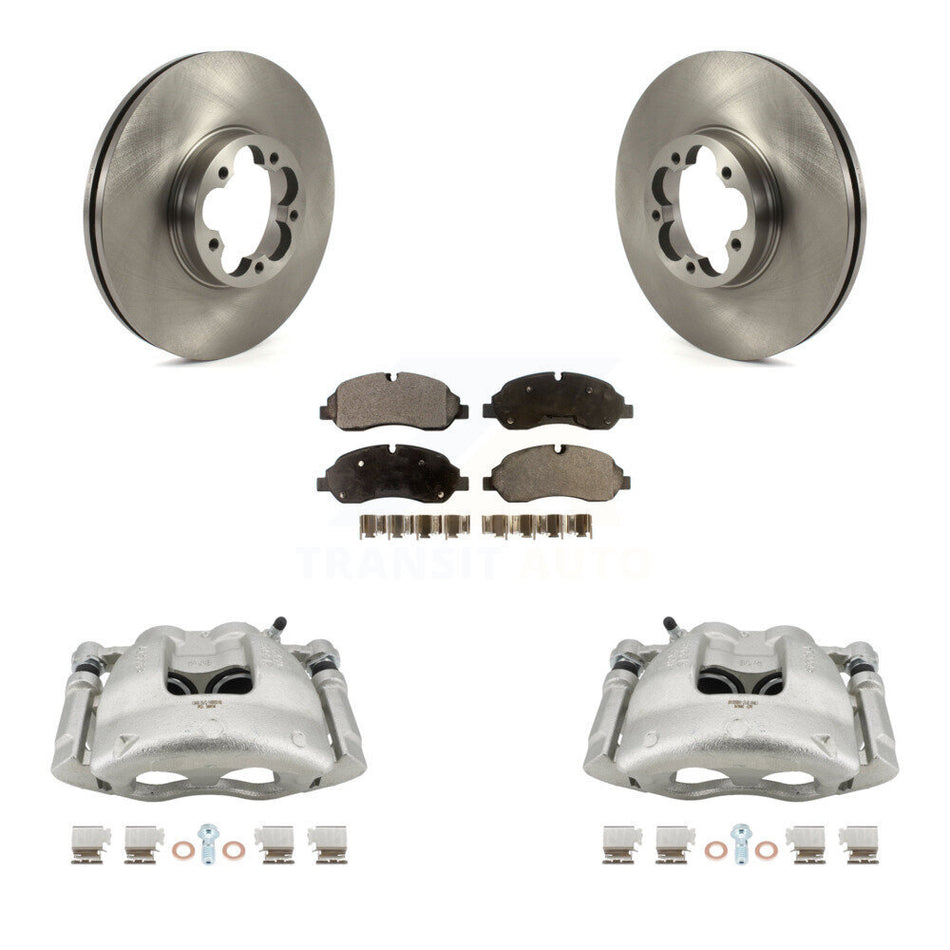 Front Disc Brake Caliper Rotors And Ceramic Pads Kit For Ford Transit-350 HD KC8-100530T