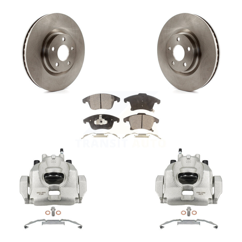 Front Brake Caliper Rotor And Ceramic Pad Kit For 2019-2020 Ford Police Responder Hybrid KC8-100531T