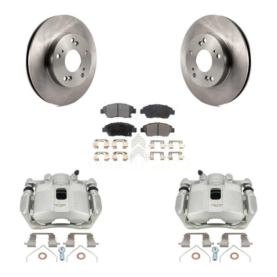 Front Disc Brake Caliper Rotors And Ceramic Pads Kit For Honda Civic Acura ILX KC8-100533T