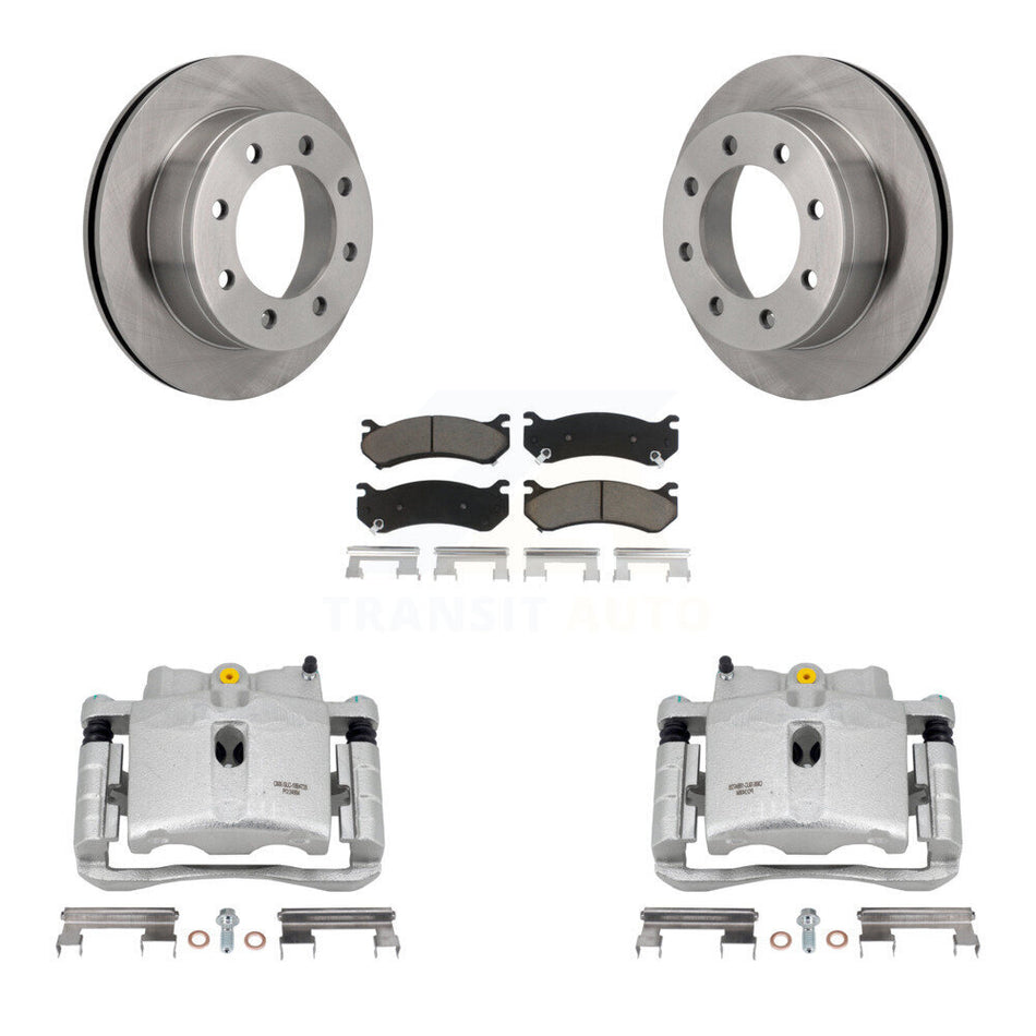 Rear Disc Brake Caliper Rotors And Ceramic Pads Kit For Chevrolet Silverado 2500 HD GMC Sierra 3500 Classic Suburban Yukon XL Avalanche KC8-100534C