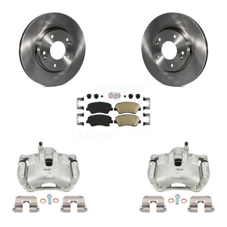Front Disc Brake Caliper Rotors And Ceramic Pads Kit For 2012 Hyundai Veloster KC8-100534N