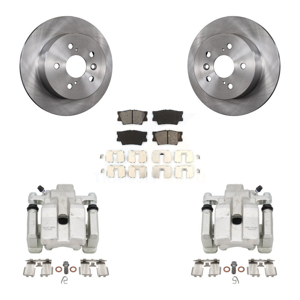 Rear Disc Brake Caliper Rotors Semi-Metallic Pad Kit For Toyota Camry Lexus ES350 Avalon KC8-100535S