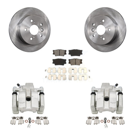 Rear Disc Brake Caliper Rotors Semi-Metallic Pad Kit For Toyota Camry Lexus ES350 Avalon KC8-100535S