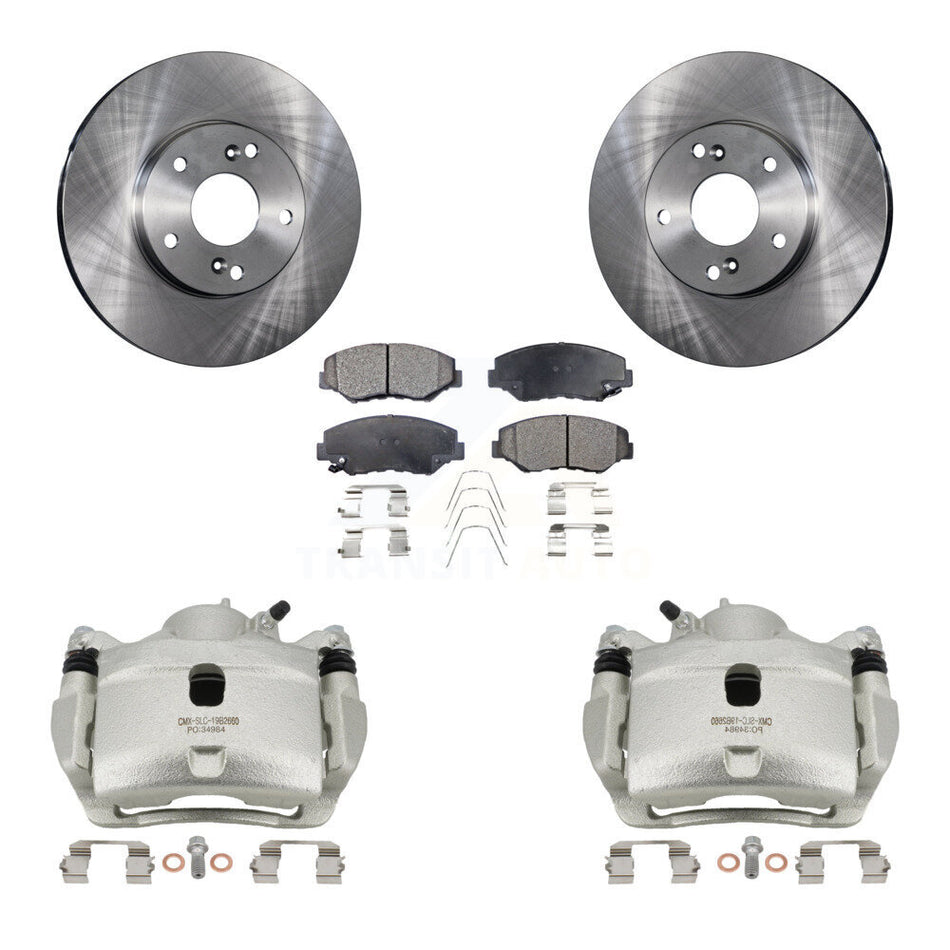 Front Disc Brake Caliper Rotor Ceramic Pad Kit For Honda Civic Accord Fit Acura ILX CR-Z KC8-100535T