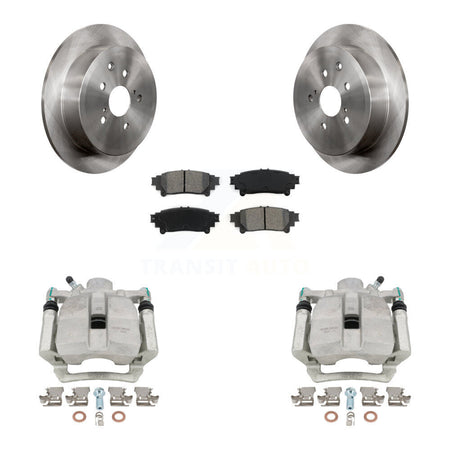 Rear Disc Brake Caliper Rotors And Semi-Metallic Pads Kit For Toyota Highlander Sienna Lexus RX350 RX450h KC8-100536S by Transit Auto