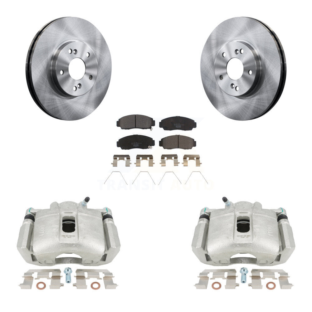 Front Disc Brake Caliper Rotors And Ceramic Pads Kit For Honda Accord Acura TSX KC8-100536T by Transit Auto