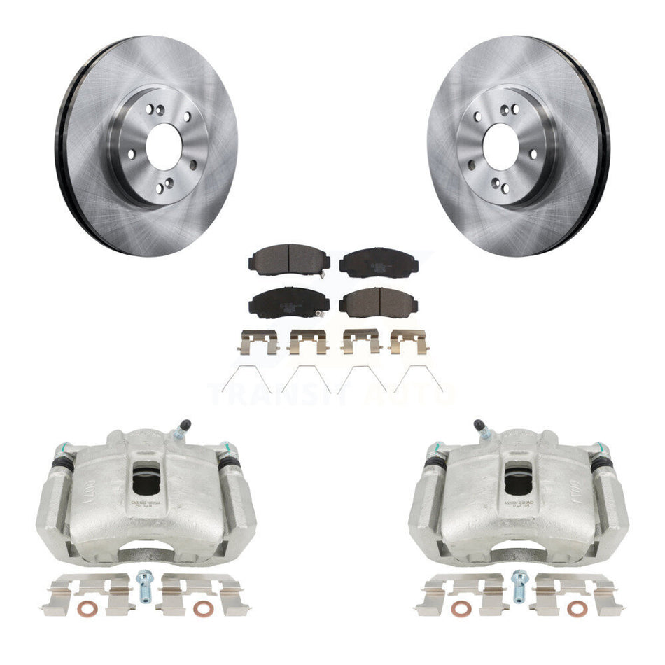 Front Disc Brake Caliper Rotors And Ceramic Pads Kit For Honda Accord Acura TSX KC8-100536T