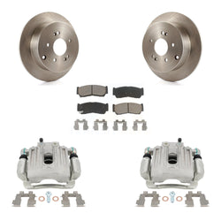 Rear Disc Brake Caliper Rotors And Ceramic Pads Kit For 2007-2009 Hyundai Santa Fe KC8-100537C