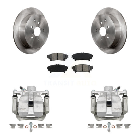 Rear Disc Brake Caliper Rotor Semi-Metallic Pad Kit For Toyota Sienna Lexus RX350 RX450h KC8-100537S