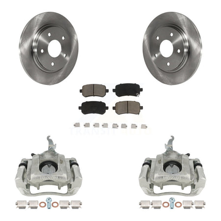 Rear Disc Brake Caliper Rotors And Ceramic Pads Kit For 2009-2011 Dodge Journey KC8-100539C