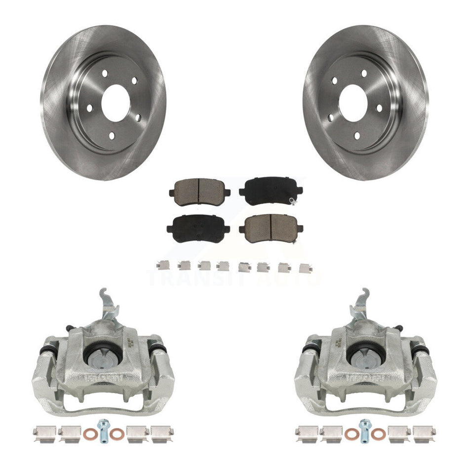 Rear Disc Brake Caliper Rotors And Ceramic Pads Kit For 2009-2011 Dodge Journey KC8-100539C