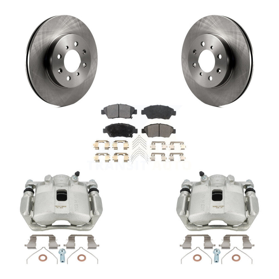 Front Disc Brake Caliper Rotors And Ceramic Pads Kit For Honda Fit KC8-100539T