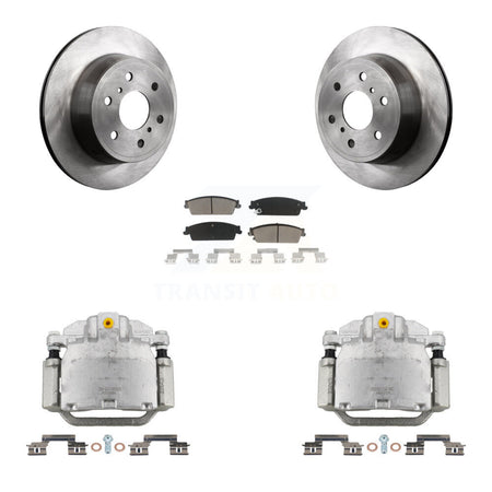 Rear Brake Caliper Rotor & Ceramic Pad Kit For Chevrolet GMC Sierra 1500 Silverado Tahoe KC8-100540C