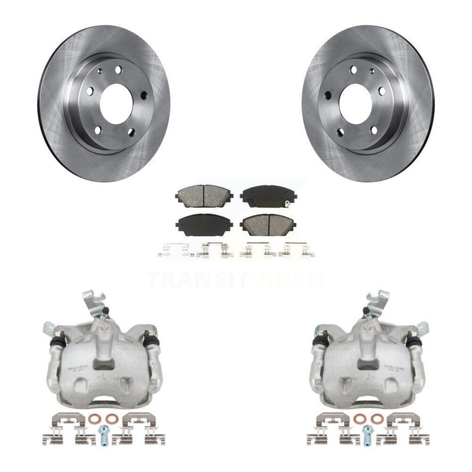 Rear Disc Brake Caliper Rotors And Semi-Metallic Pads Kit For 2014-2016 Mazda 3 Sport Vehicles Manufactured In Japan 2.5L/2.0L KC8-100540S