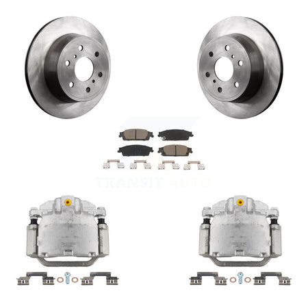 Rear Brake Caliper Rotor & Ceramic Pad Kit For GMC Chevrolet Sierra 1500 Silverado Tahoe KC8-100541C