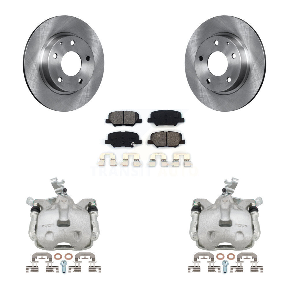 Rear Disc Brake Caliper Rotors And Semi-Metallic Pads Kit For 2014-2016 Mazda 3 Sport Vehicles Manufactured In Mexico 2.5L KC8-100541S by Transit Auto