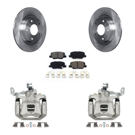 Rear Disc Brake Caliper Rotors And Semi-Metallic Pads Kit For 2014-2015 Mazda 6 KC8-100542S