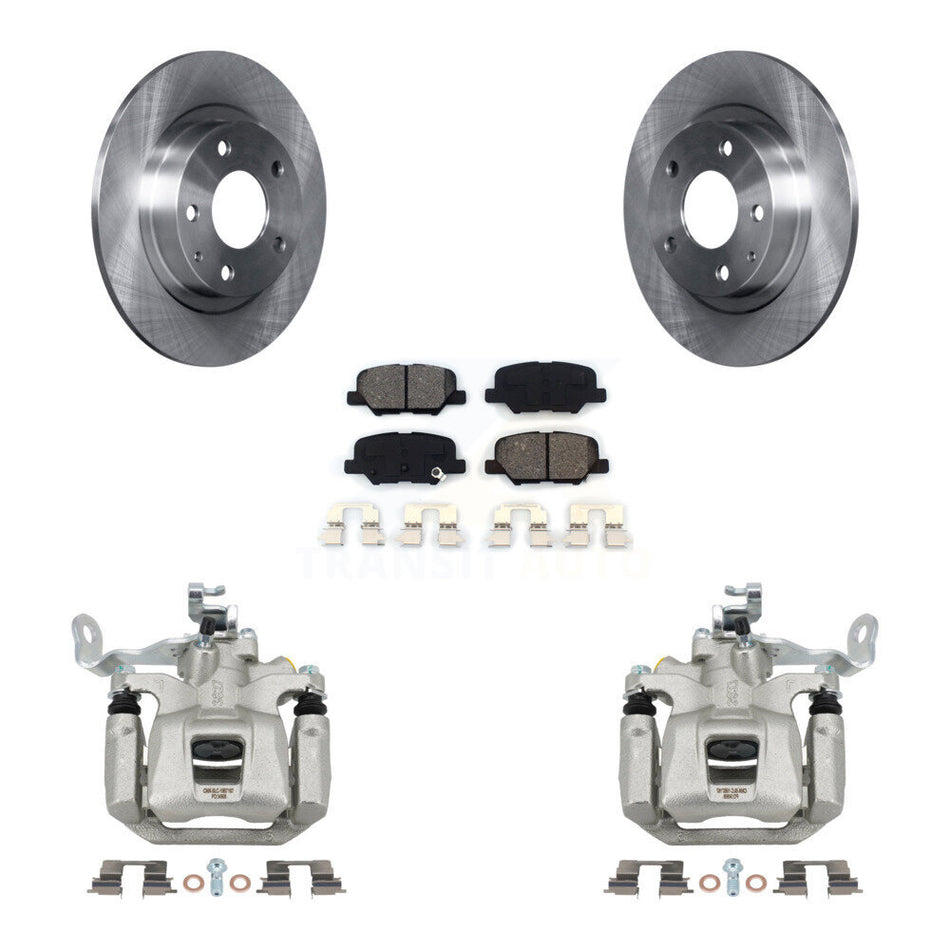 Rear Disc Brake Caliper Rotors And Semi-Metallic Pads Kit For 2014-2015 Mazda 6 KC8-100542S