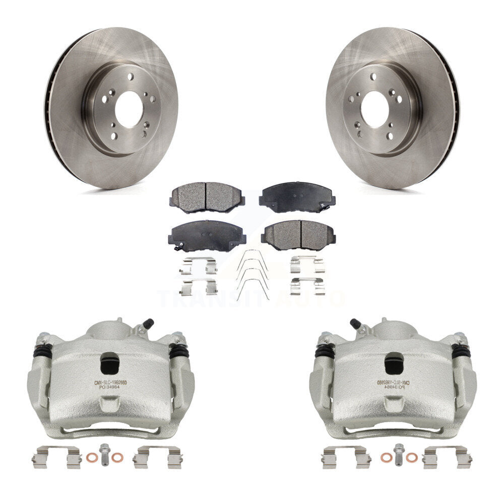 Front Disc Brake Caliper Rotors And Ceramic Pads Kit For Honda Civic KC8-100542T