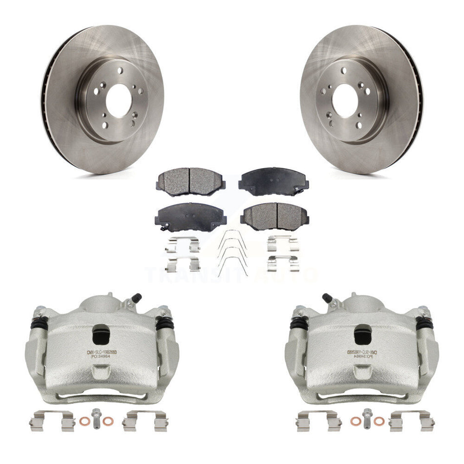 Front Disc Brake Caliper Rotors And Ceramic Pads Kit For Honda Civic KC8-100542T