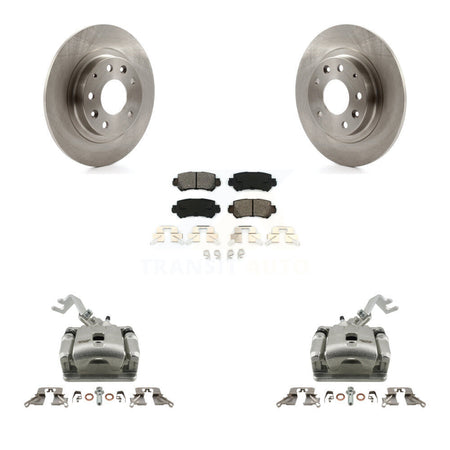 Rear Disc Brake Caliper Rotors And Semi-Metallic Pads Kit For 2016-2018 Mazda CX-3 KC8-100543S